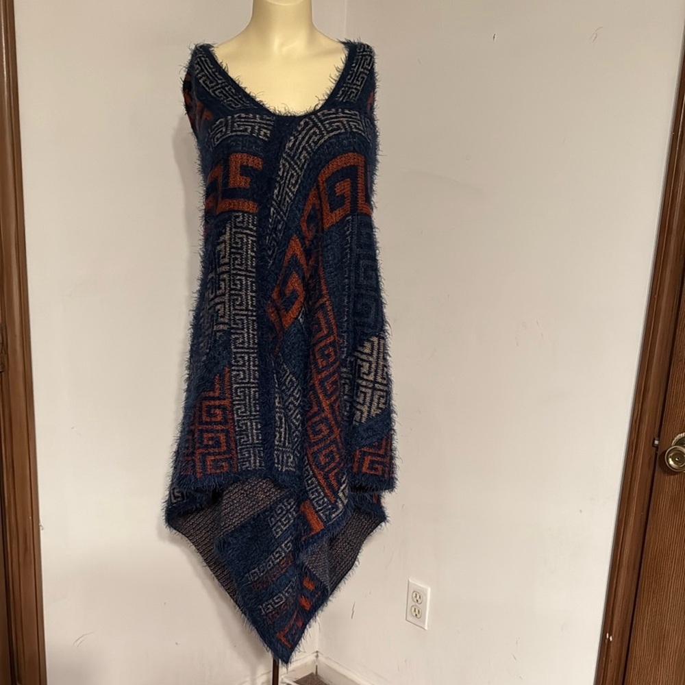 Geometric Patterned Poncho